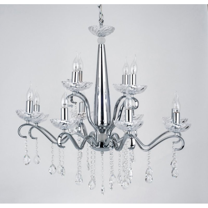 Alessa Lampa Wisząca 12xE14 40W Chrom/Transparentny