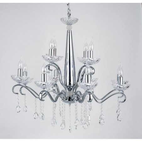 Alessa Lampa Wisząca 12xE14 40W Chrom/Transparentny