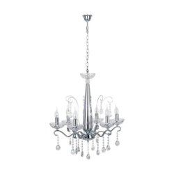 Alessa Żyrandol 6xE14 40W Chrom/Transparentny