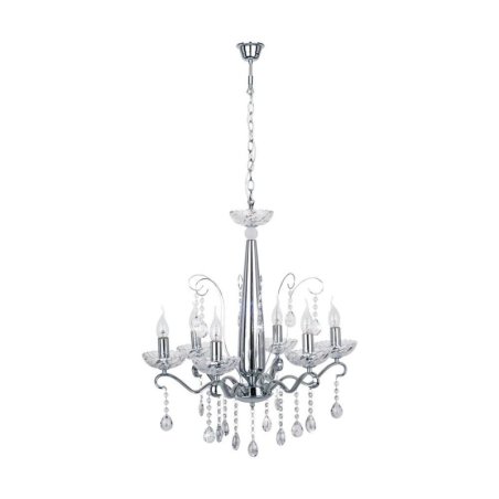 Alessa Żyrandol 6xE14 40W Chrom/Transparentny