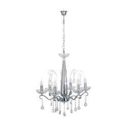 Alessa Żyrandol 6xE14 40W Chrom/Transparentny