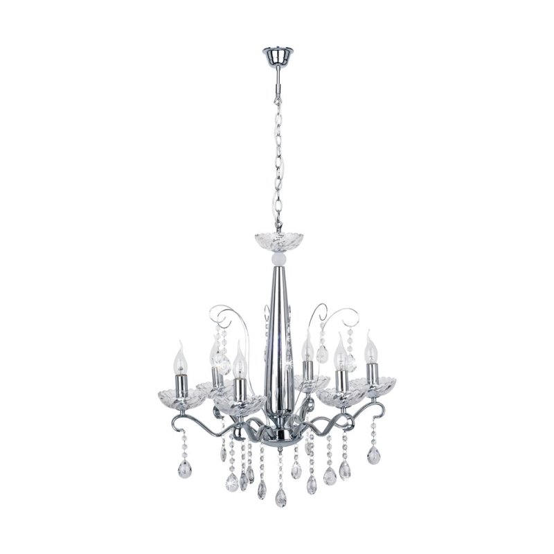 Alessa Żyrandol 6xE14 40W Chrom/Transparentny