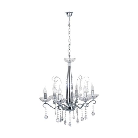 Alessa Żyrandol 6xE14 40W Chrom/Transparentny