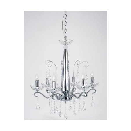 Alessa Żyrandol 6xE14 40W Chrom/Transparentny