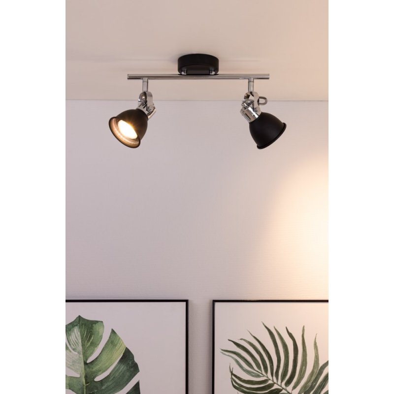 Anita Lampa Sufitowa 2xGU10 Max.50W Czarny/Chrom