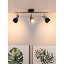 Anita Lampa Sufitowa 3xGU10 Max.50W Czarny/Chrom