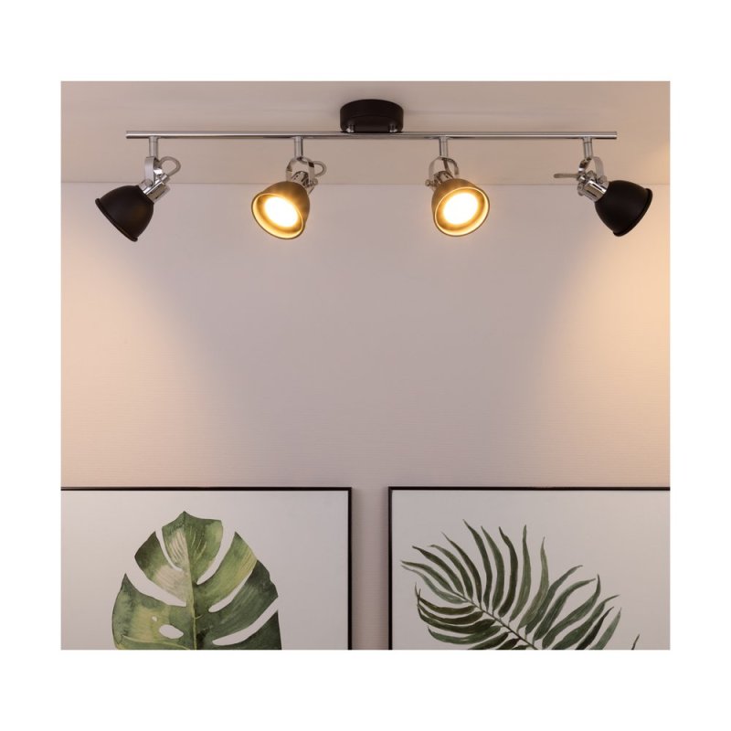 Anita Lampa Sufitowa 4xGU10 Max.50W Czarny/Chrom