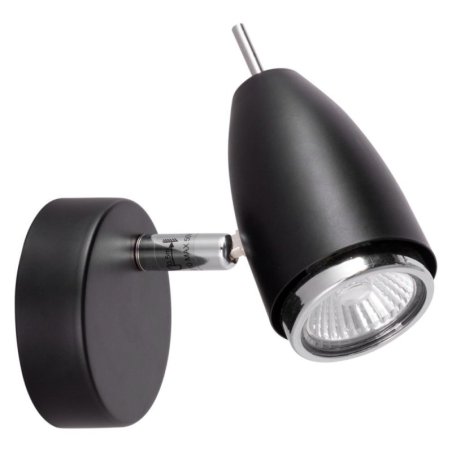 Linda Kinkiet 1xGU10 50W Czarny/Chrom