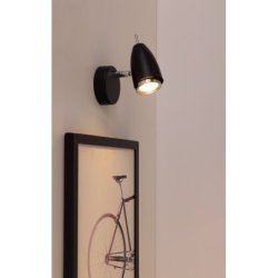 Linda Kinkiet 1xGU10 50W Czarny/Chrom