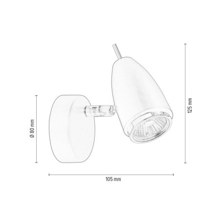 Linda Kinkiet 1xGU10 50W Czarny/Chrom