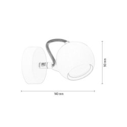 Lea Kinkiet 1xGU10 50W Biały/Chrom