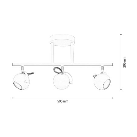 Lea Listwa Sufitowa 3xGU10 50W Biały/Chrom