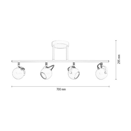 Lea Lampa Sufitowa 4xGU10 50W Biały/Chrom