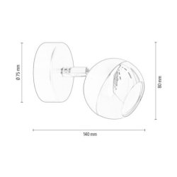 Bianca Kinkiet 1xGU10 50W Biały/Chrom