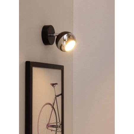 Bianca Kinkiet 1xGU10 Max.50W Czarny/Chrom