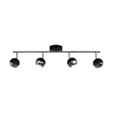 Bianca Listwa Sufitowa 4xGU10 50W Czarny/Chrom