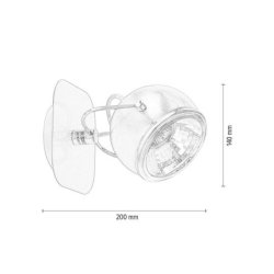 Ball Kinkiet 1xGU10 LED 6W Satyna