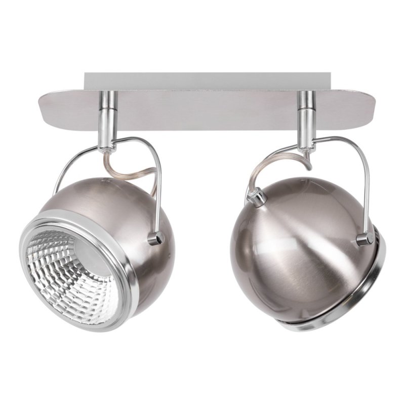 Ball Listwa Sufitowa incl. 2xGU10 LED 6W Satyna