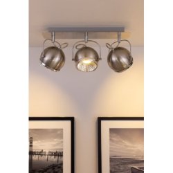 Ball Listwa Sufitowa incl. 3xGU10 LED 6W Satyna