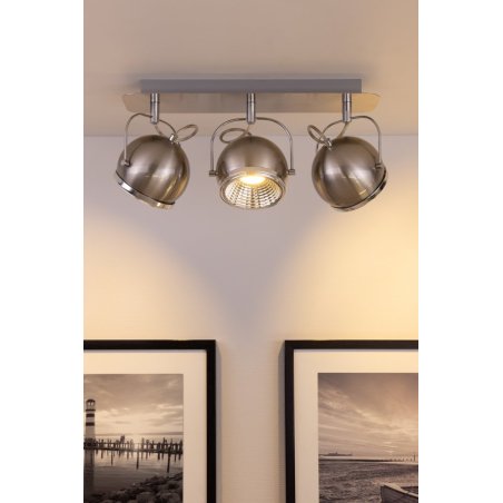 Ball Listwa Sufitowa incl. 3xGU10 LED 6W Satyna