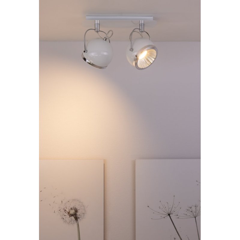 Ball Listwa Sufitowa incl. 2xGU10 LED 6W Biały