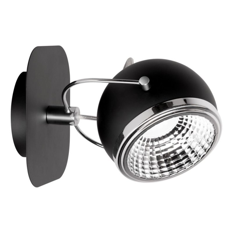 Ball Kinkiet incl. 1xGU10 LED 6W Czarny