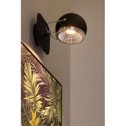Ball Kinkiet incl. 1xGU10 LED 6W Czarny