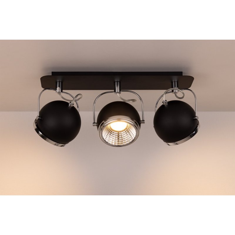 Ball Listwa Sufitowa incl. 3xGU10 LED 6W Czarny