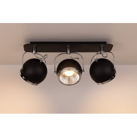 Ball Listwa Sufitowa incl. 3xGU10 LED 6W Czarny