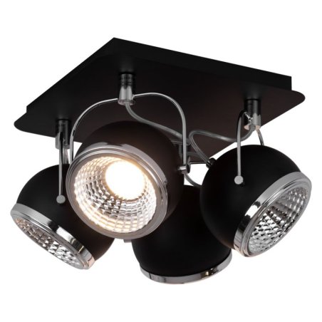 Ball Plafon incl. 4xGU10 LED 6W Czarny