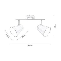 Amanda Listwa 2xE27 60W Chrom