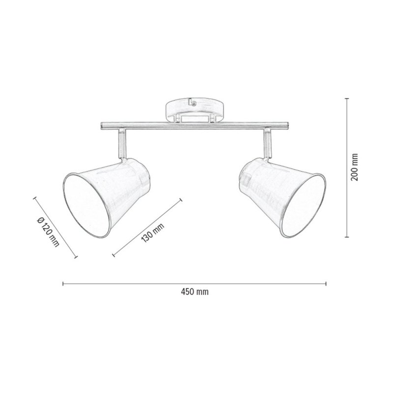 Amanda Listwa 2xE27 60W Chrom