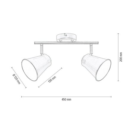 Amanda Listwa Sufitowa 2xE27 60W Patyna