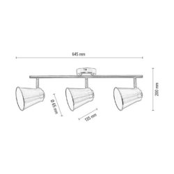 Amanda Listwa Sufitowa 3xE27 60W Patyna