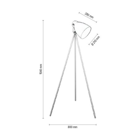 Marla Lampa Stojąca 1xE27 60W Biały