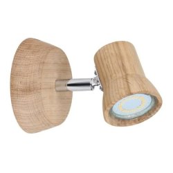 Venla Kinkiet incl. 1xLED GU10 4,5W 360lm 3000K Dąb olejowany/Chrom