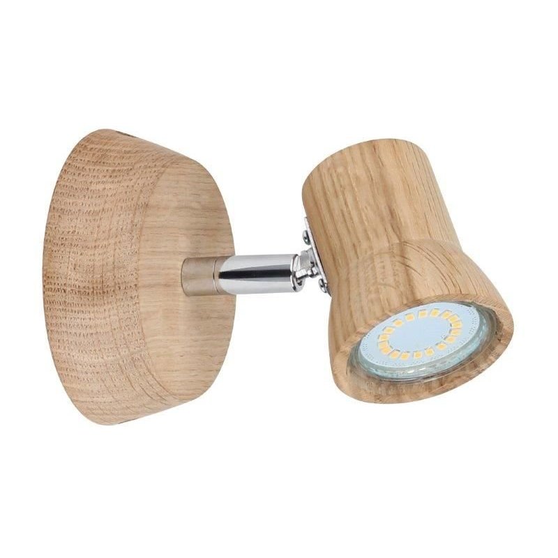 Venla Kinkiet incl. 1xLED GU10 4,5W 360lm 3000K Dąb olejowany/Chrom