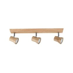 Venla Listwa incl. 3xLED GU10 4,5W 360lm 3000K Dąb olejowany/Chrom