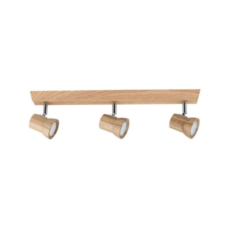Venla Listwa incl. 3xLED GU10 4,5W 360lm 3000K Dąb olejowany/Chrom