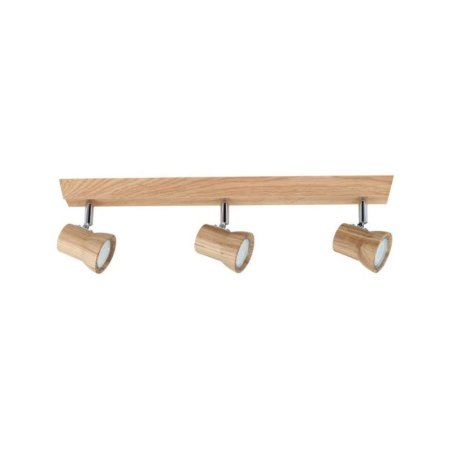 Venla Listwa incl. 3xLED GU10 4,5W 360lm 3000K Dąb olejowany/Chrom