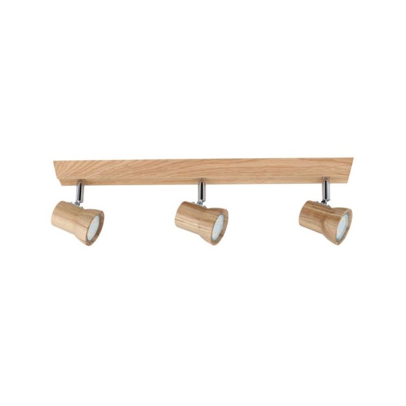 Venla Listwa incl. 3xLED GU10 4,5W 360lm 3000K Dąb olejowany/Chrom