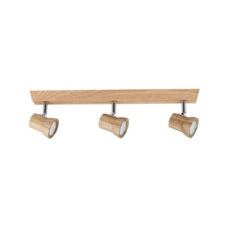 Venla Listwa incl. 3xLED GU10 4,5W 360lm 3000K Dąb olejowany/Chrom