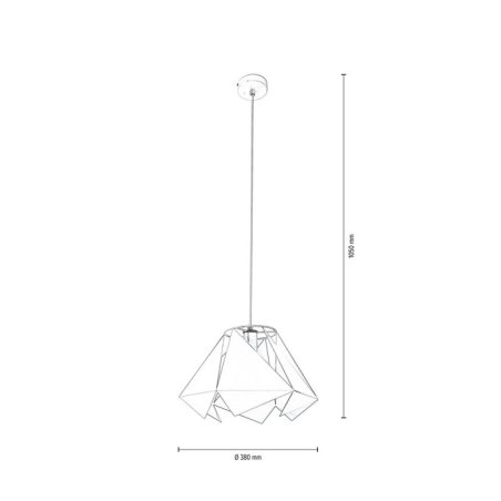 Kite Lampa wisząca 1xE27 60W Biały