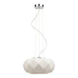 Terra Lampa Wisząca 1xE27 Max.60W Chrom/Transparentny/Biały