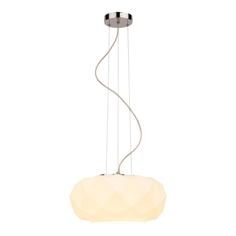 Terra Lampa Wisząca 1xE27 Max.60W Chrom/Transparentny/Biały