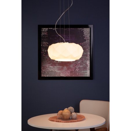 Terra Lampa Wisząca 1xE27 Max.60W Chrom/Transparentny/Biały