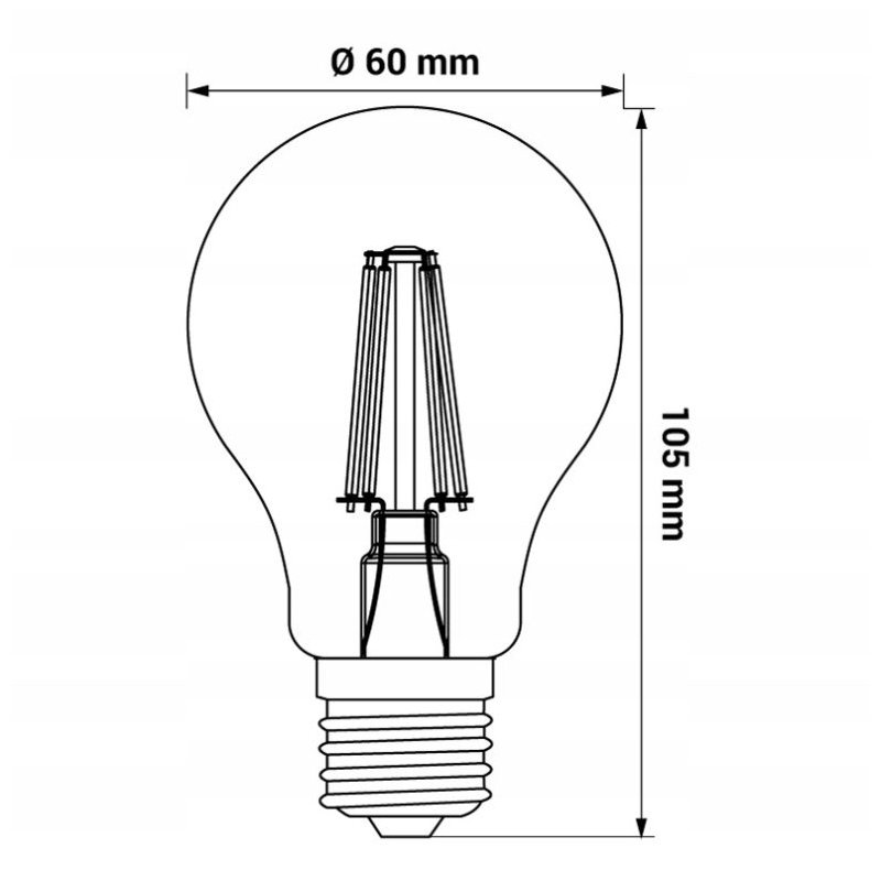 ŻARÓWKA LED E27 CLARO 8,2W 1120LM CIEPŁE ŚWIATŁO
