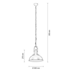 Lofti Zwis 1xE27 60W Czarny/Biały