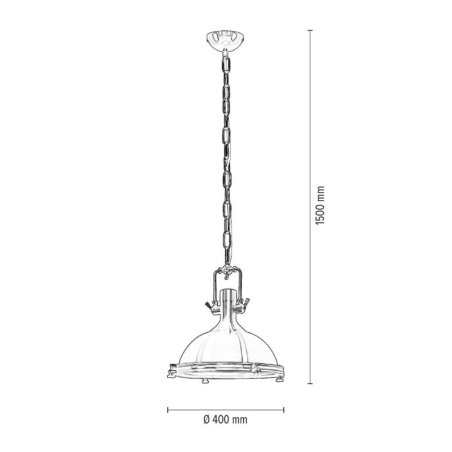 Trinity Lampa Wisząca 1xE27 60W Patyna