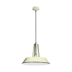 Alvar Lampa wisząca 1xE27 60W Kość Słoniowa/Czarny